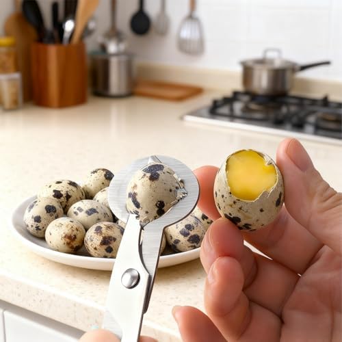 9 Pack Quail Egg Scissors - Stainless Steel Quail Scissors 9 Color for Quail Eggs