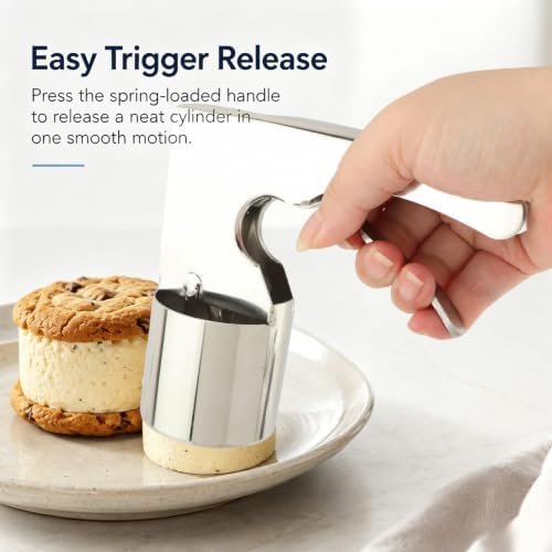 Stainless Steel Trigger Ice Cream Scoop, Cylindrical Ice Cream Disher