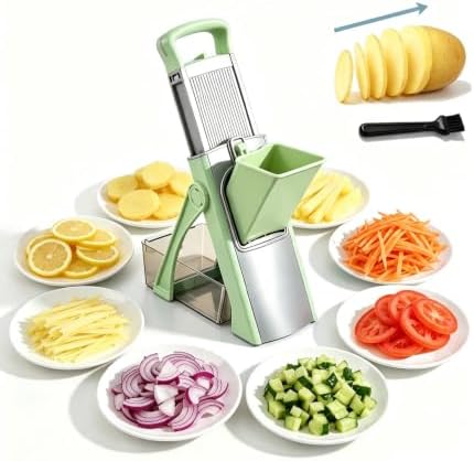 Safe Mandoline Slicer for Kitchen, Multi-Function Vegetable Chopper