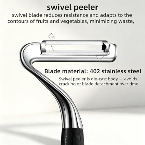 Wood Handle Stainless Steel Y Peeler, Potato Vegetable Fruit Peeler