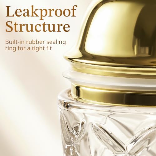Kitessensu 14oz Glass Cocktail Shaker Set, Champagne Gold, Leak Proof