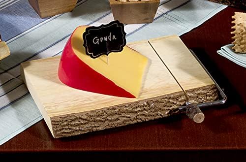 Acacia Slab Cheese Slicer w Bark