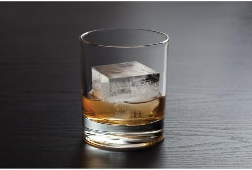HIC Kitchen Big Block Silicone Ice Cube Tray, European-Grade, Non-Stick, Makes 8 Large Ice Cubes, Set of 2