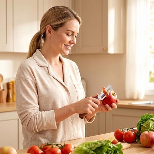 Multi-Functional Vegetable Peeler for Kitchen, Ultra-Sharp Stainless Steel Blade with Wooden Handle and Bottle Opener, For Fruits and vegetables (1 Pcs)