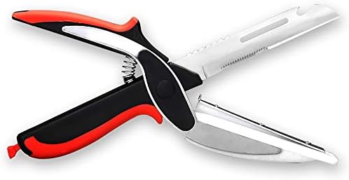Vegetable Scissors and Food Cutter - Kitchen Shears With Cutting Board, Quick Slicer, Chopper for Meat and Vegetables