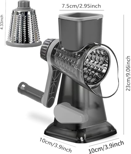 Dachenus Cheese Grater Rotary Cheese Grater,Versatile Cheese Shredder