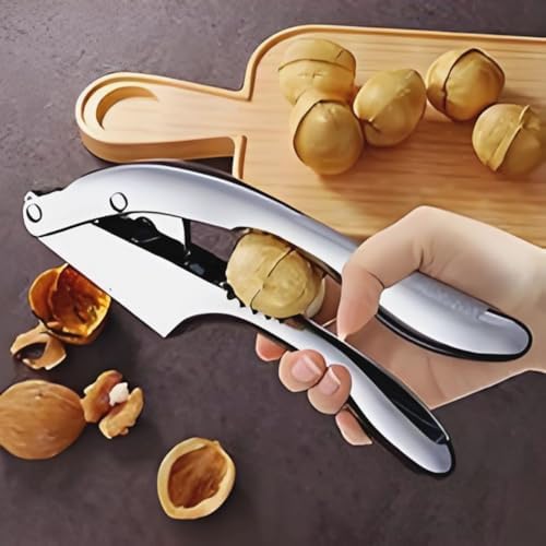 2-in-1 Stainless Steel Garlic Press & Ginger Slicer with Ergonomic Handle
