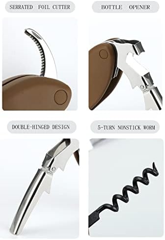 Buddy the Bordeaux Collie Black Dog Corkscrew, Professional Waiters Corkscrew Wine Key Bottle Opener,Manual Wine Key for Servers, Waiters, Bartenders and Home Use(Buddy Dog)