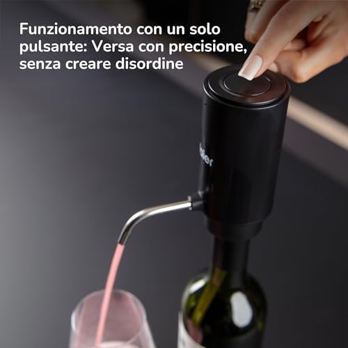 Haier Electric Wine Aerator & Dispenser, 2 in 1, Enhanced Flavor & Freshness, Serve with Speed and Perfection, Great Gift Option for Wine Lovers