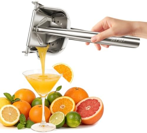 304 Stainless Steel Lemon Squeezer,Manual Citrus Juicer Hand Press