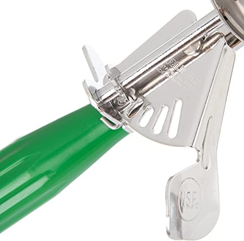 Carlisle FoodService Products 60300-12 Stainless Steel Portion Control Disher Scoop, 3.3 oz, Green