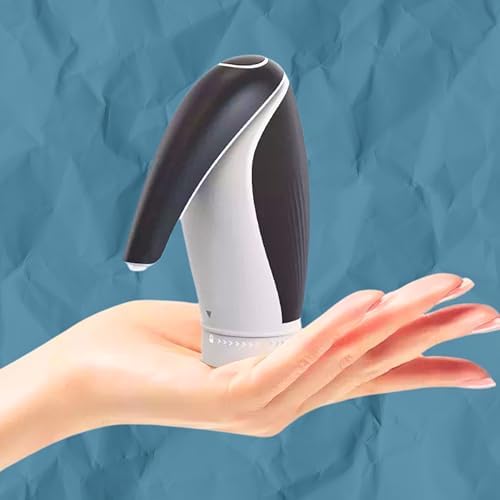 Electric Wine Aerator Pourer Rechargeable 3-in-1 Automatic Wine Decanter Dispenser Preserver Penguin Shape Gifts for Wine Lovers (Red)