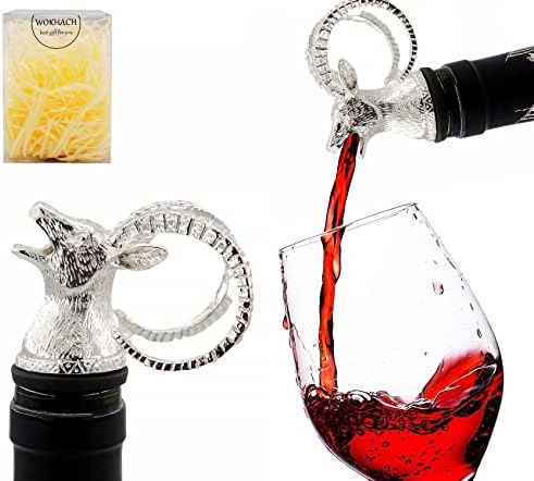 Animal Wine Aerator & Liquor Pourer for Bar,Home and Party Wine Pourer Aerator Festival Gift (Antelope Silver)