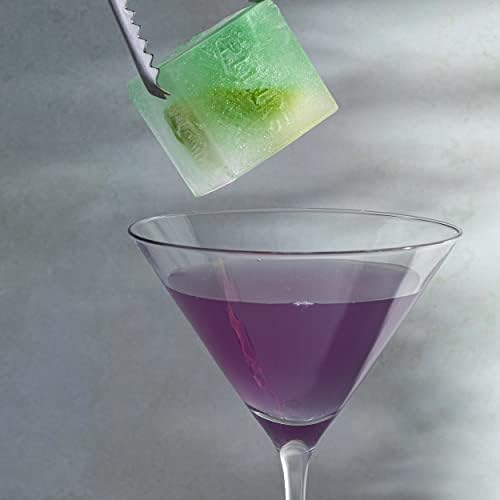 DRINKSPLINKS Large Ice Mold Makes 2x2x2 Inch Cubes. Giant Silicone Tray.