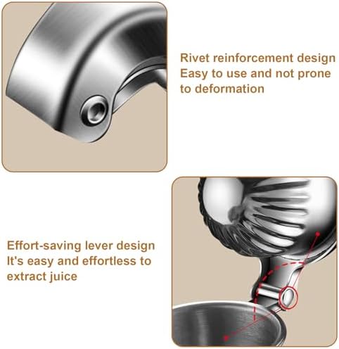 Stainless Steel Juicer Hand Press-Heavy Duty Hand Juicer Manual Juicer Handheld Squeezer Press For Lemon Pomegranate Orange-Kitchen Tool (Stainless steel-A)