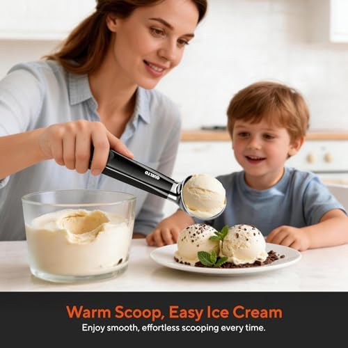 Quetlo Rechargeable Heated Ice Cream Scoop with LED Display 3 Modes Gifts