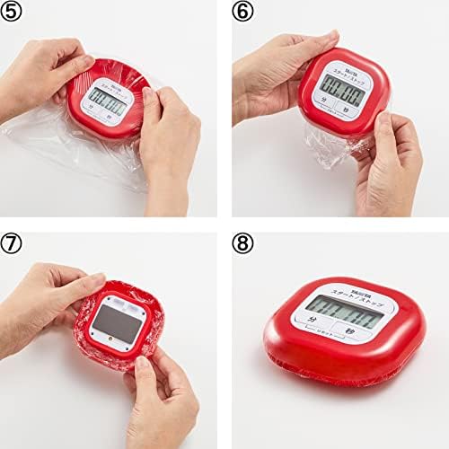 Tanita TD-420 RD Kitchen Study Learning Timer with Magnet and Silicone Timer, Red