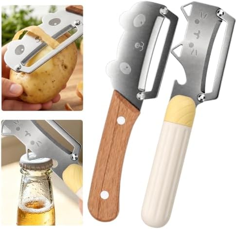 2 PCS Multifunctional Vegetable Peeler for Kitchen Wide Blade Peeler Set