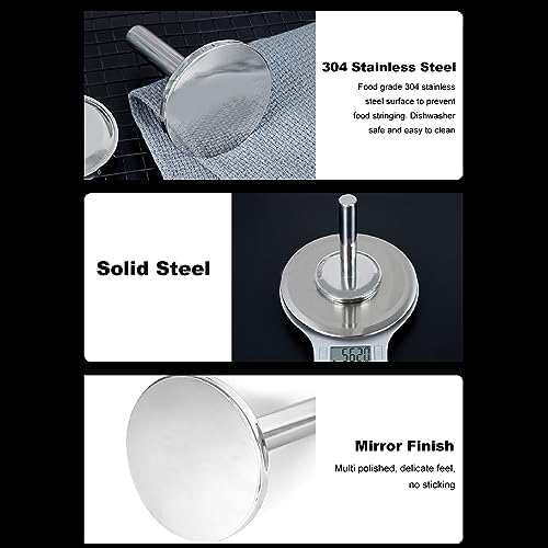Meat Flattener Pounder, Multifunctional Stainless Steel Meat Pounder Tenderizer, Meat Hammer Mallet for Cooking, Chicken Veal Cutlets Meat Tenderizer Tool, for Tenderize Meat Tap Dough