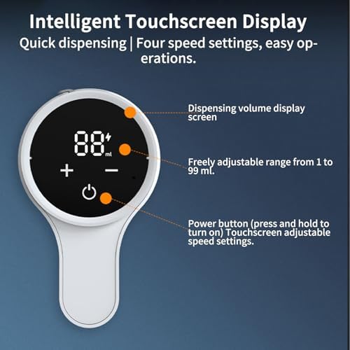 Electric Liquor Dispenser, Automatic Touch Screen Decanter, Digital Whiskey Pourer, 4 Modes Adjustable And Rechargeable
