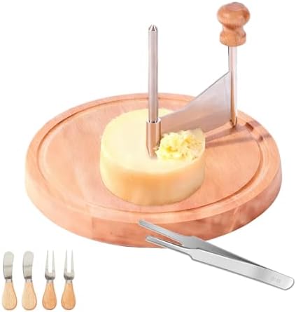 Wooden Cheese Curler Wheel, Cheese Shaver Cutter for Tete de Moine