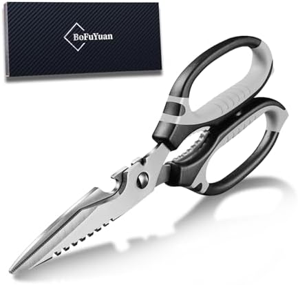 BoFuYuan Detachable Heavy Duty Kitchen Scissors for Food 9-Inch Green