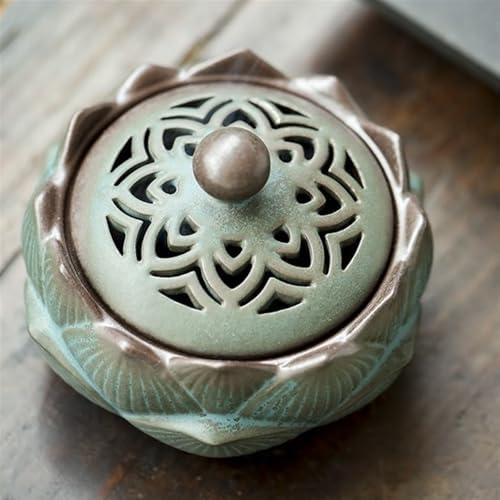 LUNCHS Flower Shape Garlic Keeper for Counter Retro Hollow Lid Garlic Holder Storage Gifts for Friends, Housewarming Gifts Garlic Container, Green, djdrtjtydkjtyk45154854