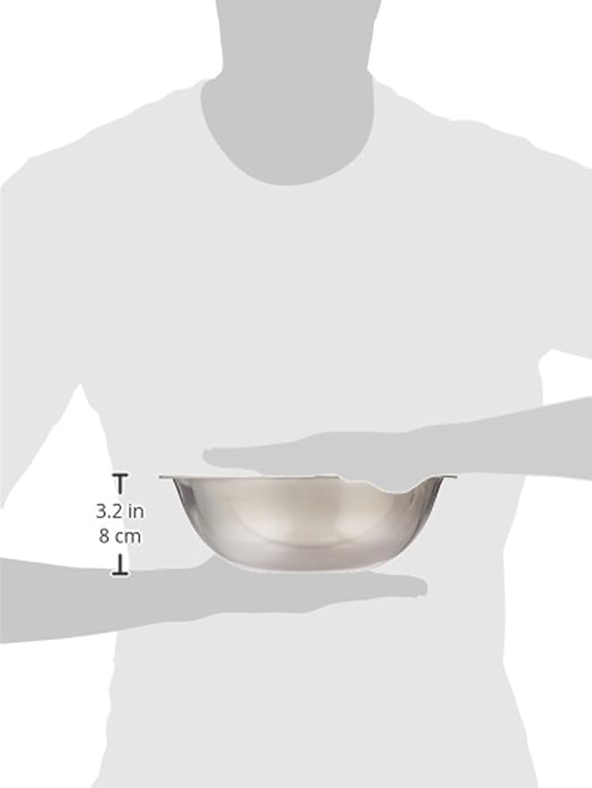 Winco 3 Quart Heavy-Duty Stainless Steel Mixing Bowl