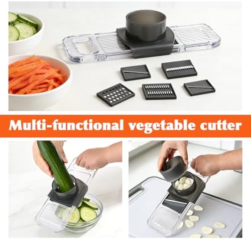 Multifunctional Mandoline Slicer with 6 Interchangeable Blades