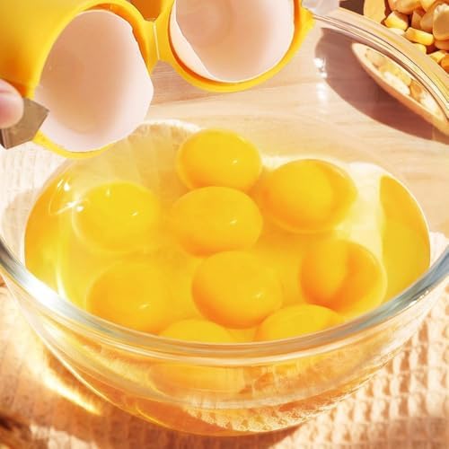Egg Shell Opener, 2025 New Egg Cracker Tool for Raw Eggs, Egg Separator Egg Shell Opener Breaker Cutter for Raw Eggs Cracking Tool, Handheld Eggs Breaker Cutter Tool for Raw Eggs (Yellow 1PC)