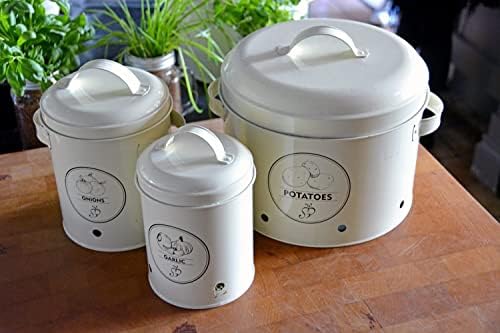 Esschert Design Garlic Storage Tin, Metal