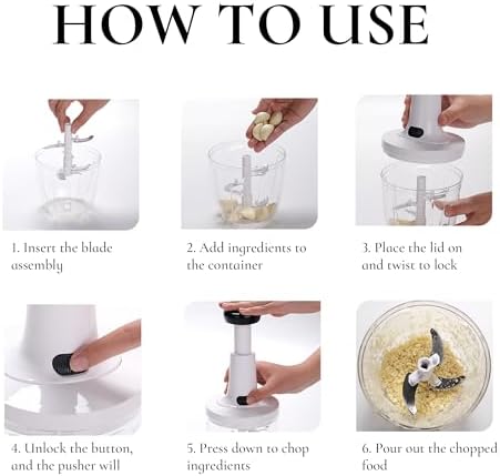 Manual Hand‑Push Food Chopper, Vegetable Dicer Mincer for Onion Garlic