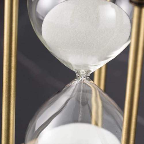Vintage Sand Timer,30 Minute Hourglass,Antique Brass Sand Clock,Antiguo Reloj De Arena 30 Minuto,Sand Watch 30 Min,Metal Unique Sandglass for Gifts Games Kitchen Home Office Decoration