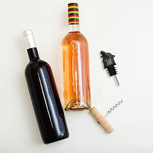 Wine Aerator Pourer Stainless Steel Wine Bottle Pourer & Stopper, Wolf