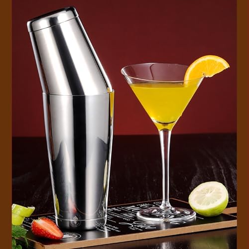 Mwellewm Cocktail Shaker Set Bartender Kit, 12 Pcs Boston Drink Shaker with Strainer Bartending Martini Shaker Tin with 18oz & 28oz Mixed Alcohol Shaker Stainless Steel Bar Tool for Beginner