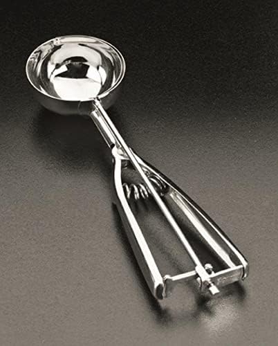Metaltex Cram Jumbo Stainless Steel Ice Cream, Food Scoop with Easy Release Trigger-Silver, Size 6.4 cm, Stainless_Steel, Single-Coloured