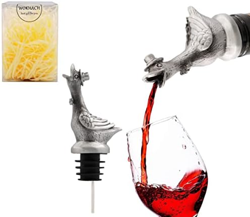 Animal Wine Aerator & Liquor Pourer for Bar,Home and Party Wine Pourer Aerator Festival Gift (Duck Silver Gray)