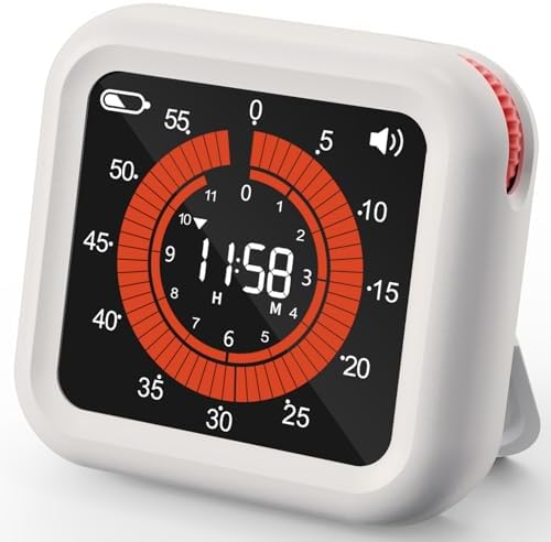 Digital Magnetic Visual Kitchen Timer, Up to 11H 59M Countdown & Count Up