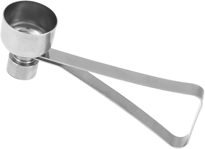 Stainless Steel Egg Cracker Topper and Shell Opener, Soft or Hard Boiled Egg Separator Tool