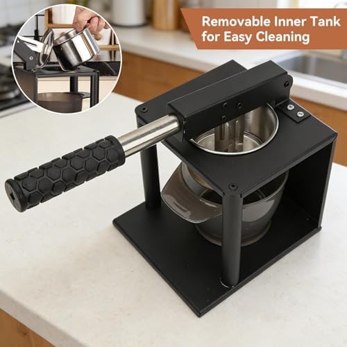 Manual Press Juicer, 304 Stainless Steel Hand Pressed Fruit Squeezer with Two Filters Lever Design Lemon Juicer Squeezer for Orange Grapefruit Pomegranate – Easy Clean for Home Use