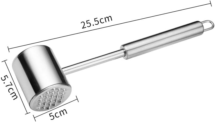 Gourmet Multi Sided Meat Tenderizer, 304 Stainless Steel, Moderate weight, Suitable for pounding various kinds of meat, Shellfish, ect, Hang Hole for Easy Storage,Easy to wash