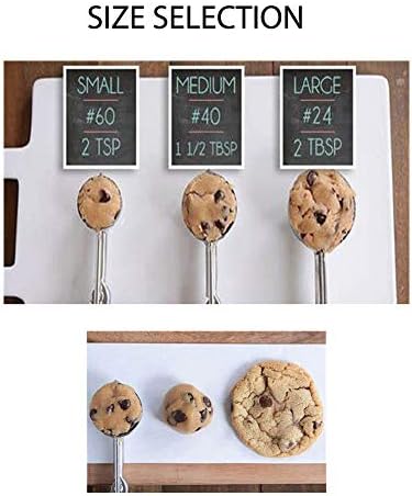 Cookie Scoop for Baking - Small Size - 18/8 Stainless Steel Durable Cupcake Ice Cream Cookie Dough Scooper - 1/2 Tablespoon