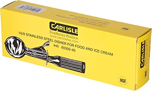 Carlisle FoodService Products 60300-40 Stainless Steel Portion Control Disher Scoop, 0.9 oz, Orchid