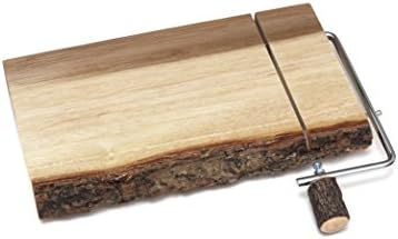 Acacia Slab Cheese Slicer w Bark