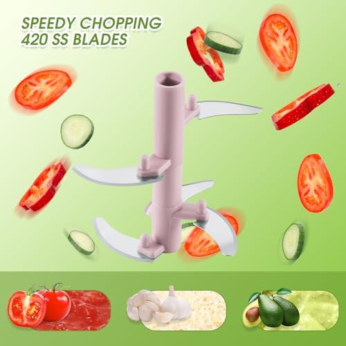 Manual Food Chopper Vegetable Cutter Onions Cutter Garlic Dicer Grinder Veggie Chopper with Container 900ML