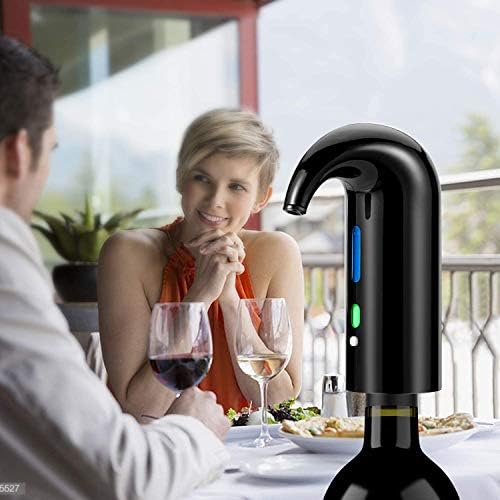 Electric Wine Aerator Pourer - Portable One-Touch Decanter and Dispenser Pump for Red and White Wine, Multi-Smart Automatic Oxidizer With USB Rechargeable Spout