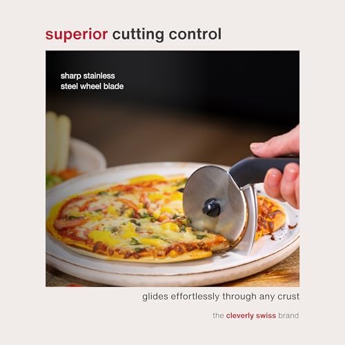 Zyliss Pizza Cutter with Removable Wheel, New Sharp Edge Pizza Cutter