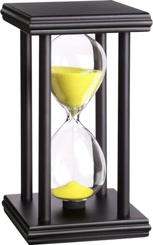 hourglas Sand Timer 30/60 Minutes Desktop Decorations Reloj de Arena ampulheta Sandglass (Yellow Sand, 5.5inch)