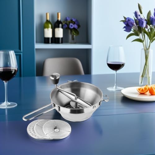CALLARON Stainless Steel Potato Ricer Set Professional Manual Fruits Masher Vegetable Press Strainer Cauliflower Rice Maker for Mashed Potatoes