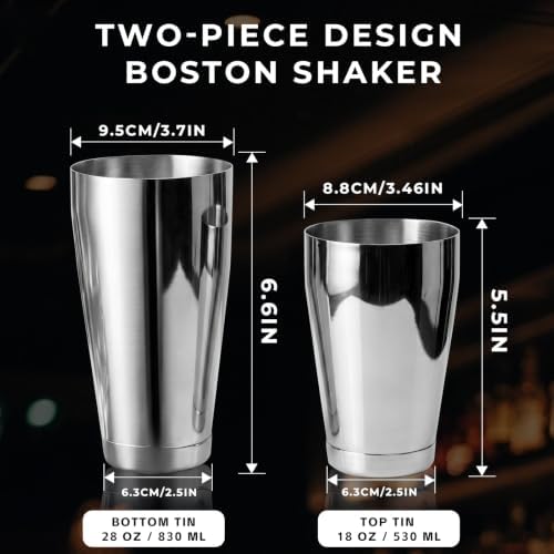 Boston Shaker Set 18oz & 28oz Stainless Steel Weighted Shaker Tins